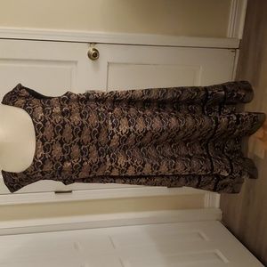 Dressbarn Black and Gold Lace Dress